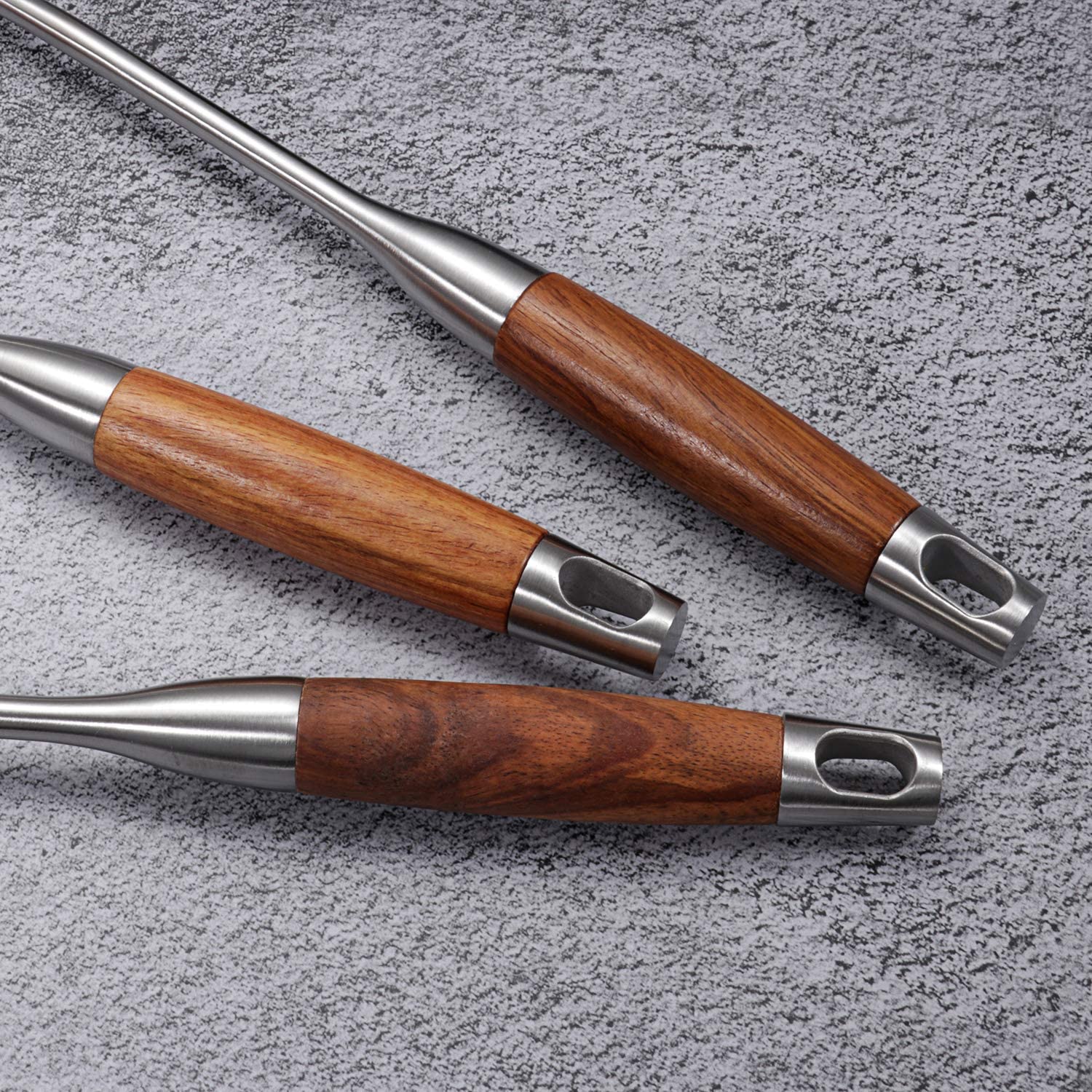 IQCWOOD - Set di utensili da cucina, 5 pezzi, in acciaio inossidabile, gadget da cucina, set di utensili da cucina, set di utensili da cucina, regali di inaugurazione della casa