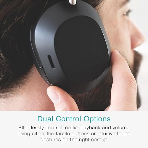 Miniatura 10 de MEE audio Matrix Cinema 3D 2026 Auriculares Bluetooth sobre la oreja con almohadilla de carga inalámbrica para TV; cancelación activa de ruido