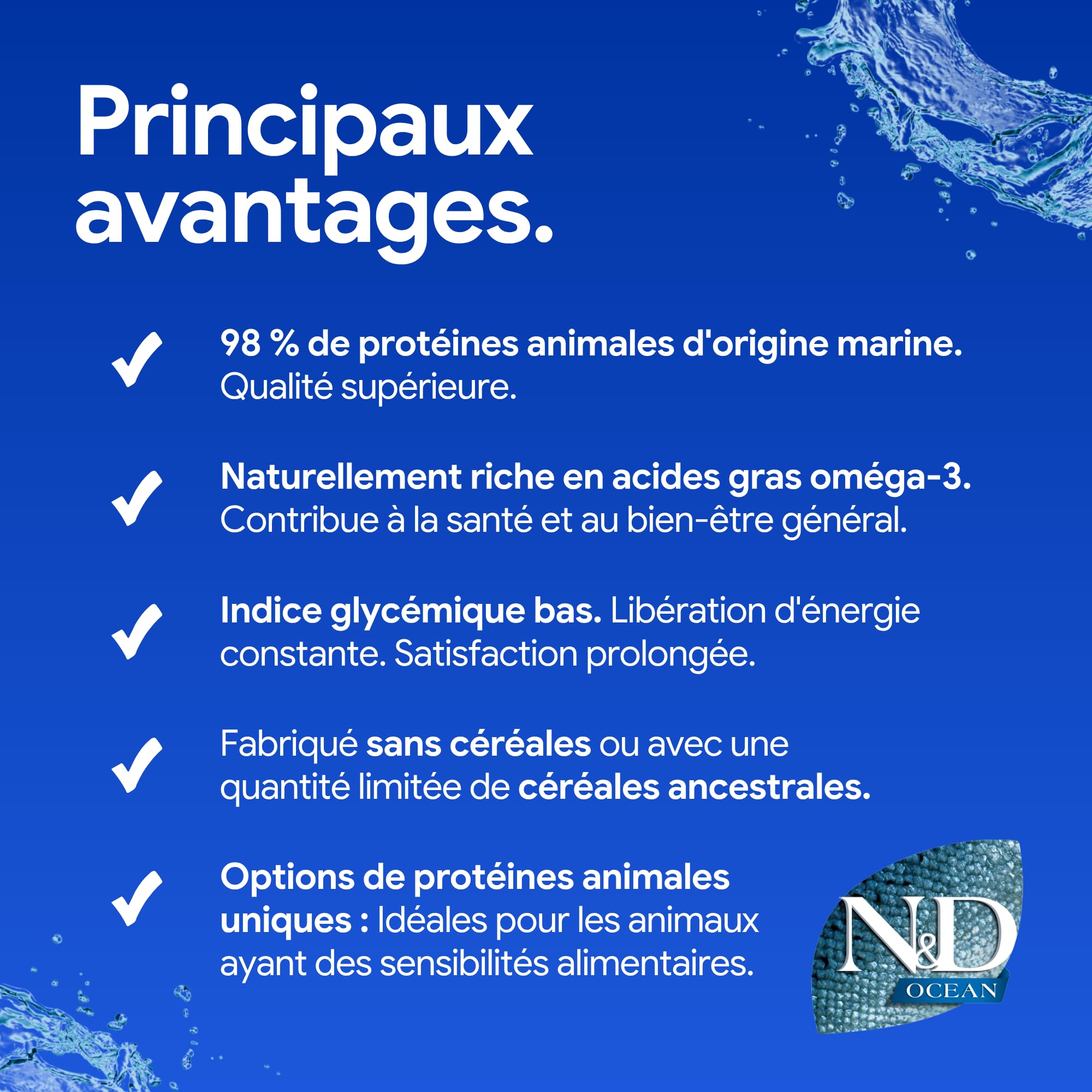 N&D Ocean Morue, Crevette, Potiron & Melon Chaton 5.00 kg