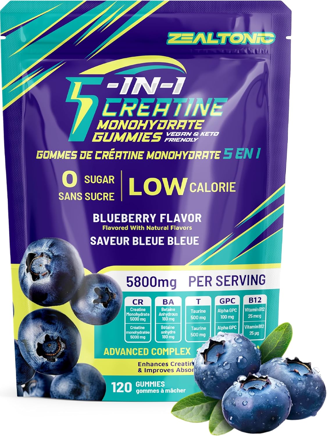 Creatine Monohydrate Gummies 5800mg with...
