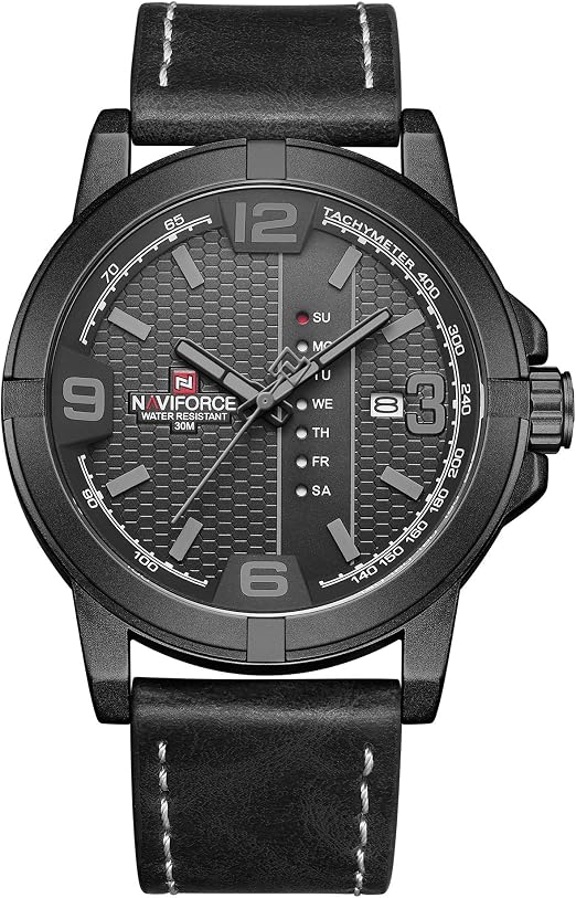Naviforce - Orologio al quarzo da uomo, stile casual, militare, movimento  al quarzo, stile giapponese, in vera pelle : Amazon.it: Orologi