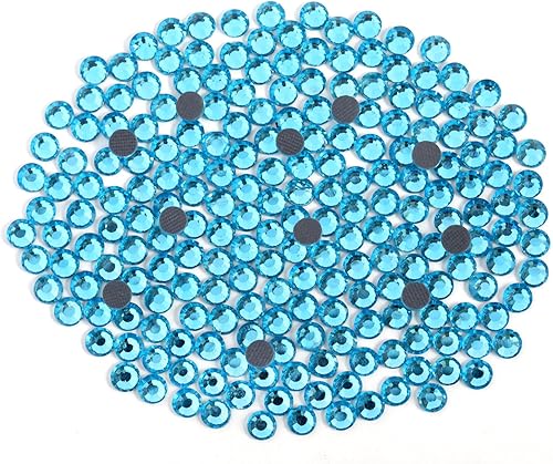Vista 77 de 6000 diamantes de imitación termoadhesivos a granel, diamantes de imitación azules para ropa de manualidades, cristales termoadhesivos