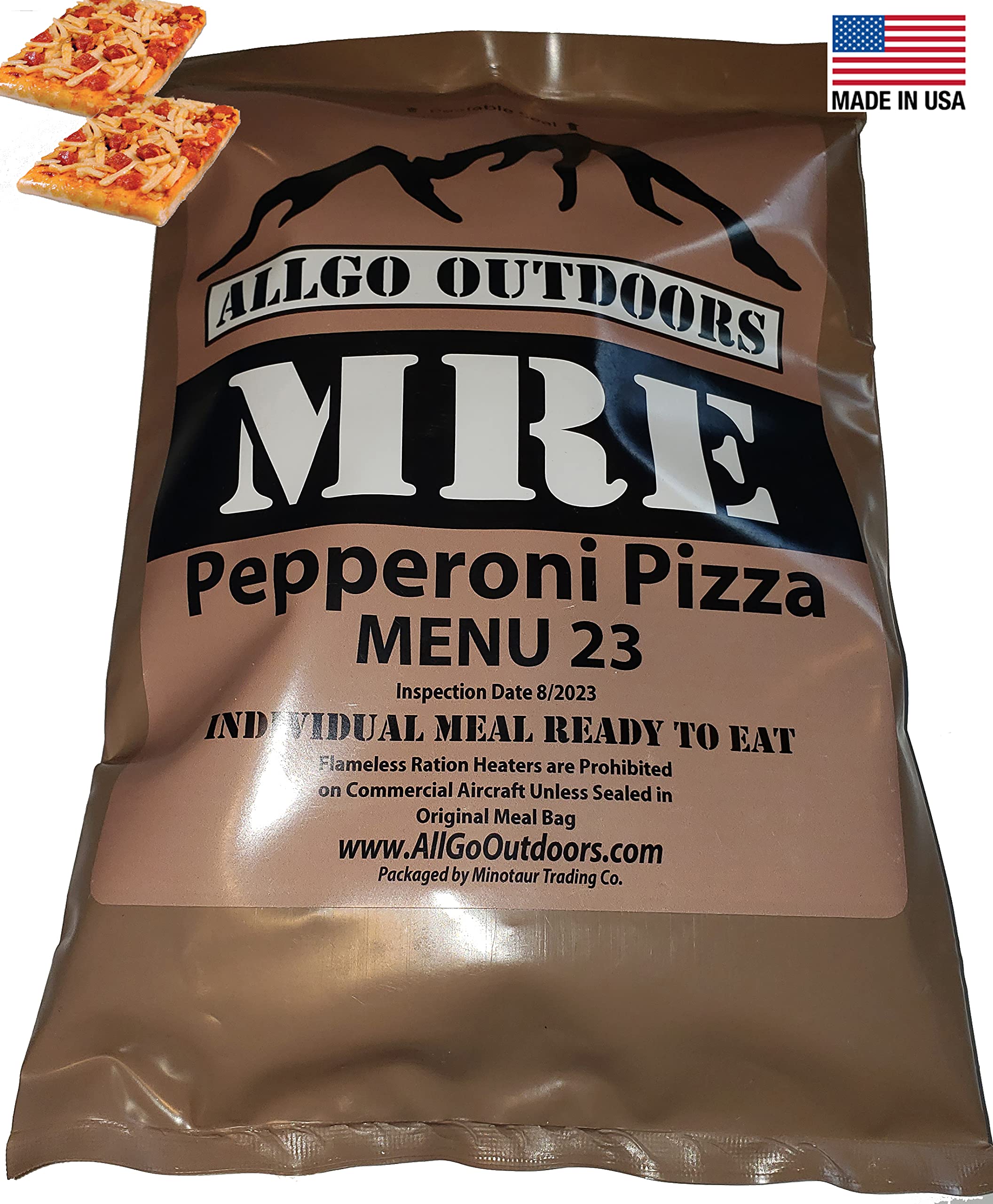 Buy AllGo Outdoors MRE Pizza MRE Meal 23 Pepperoni Pizza with 2023