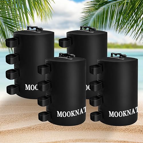 Miniatura 7 de Pesos de agua para toldo, 4 paquetes de 88 libras, bolsa de peso de agua resistente para toldo desplegable, toldos, tienda de campaña, cenador, gris