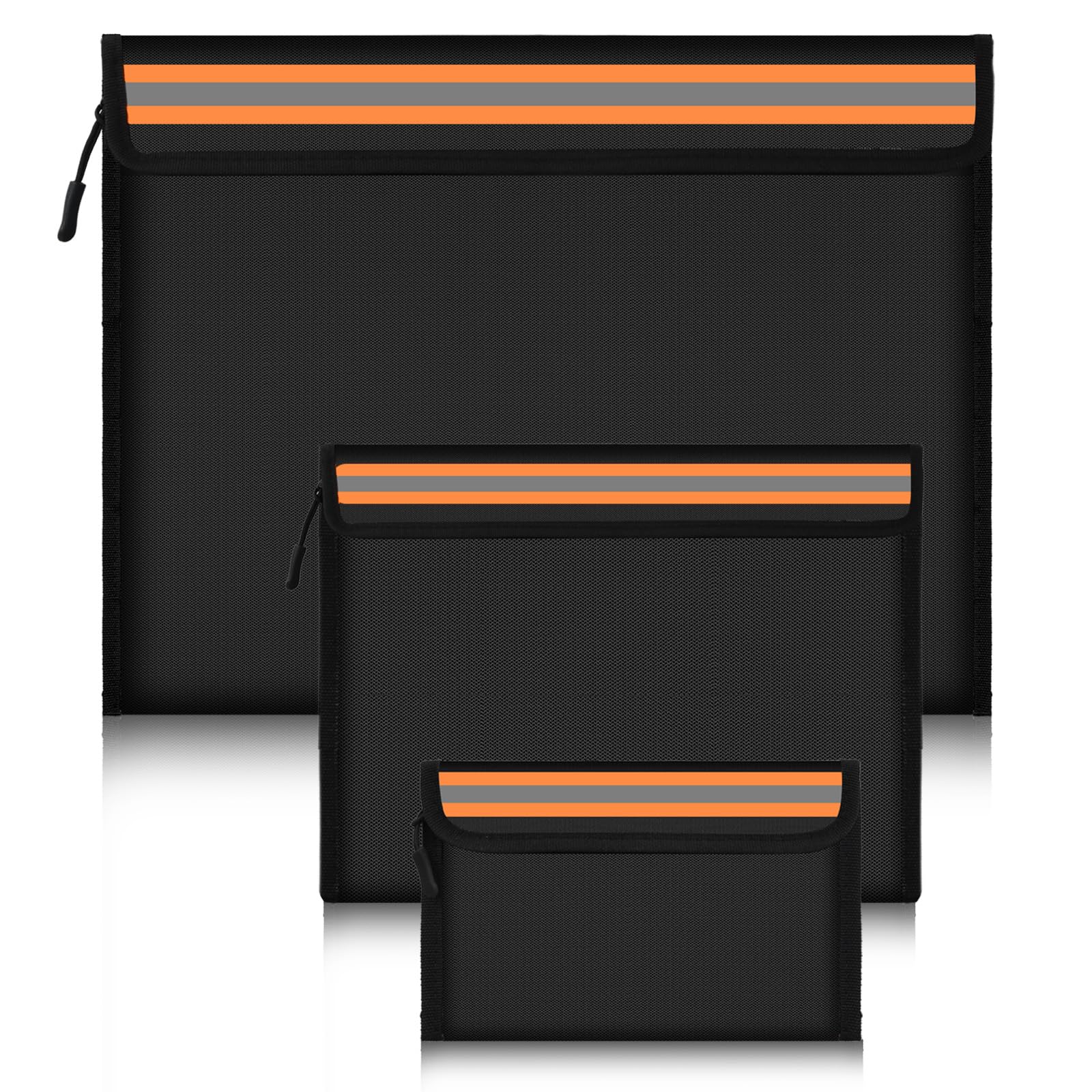 3 Piezas Bolsa Ignífuga, Bolsa de Documentos Ignífuga, Carteras Ignífugas Impermeable, Bolsa de Almacenamiento de Seguridad, para Proteger Objetos de Valor, Documentos, Pasaporte, Joyería