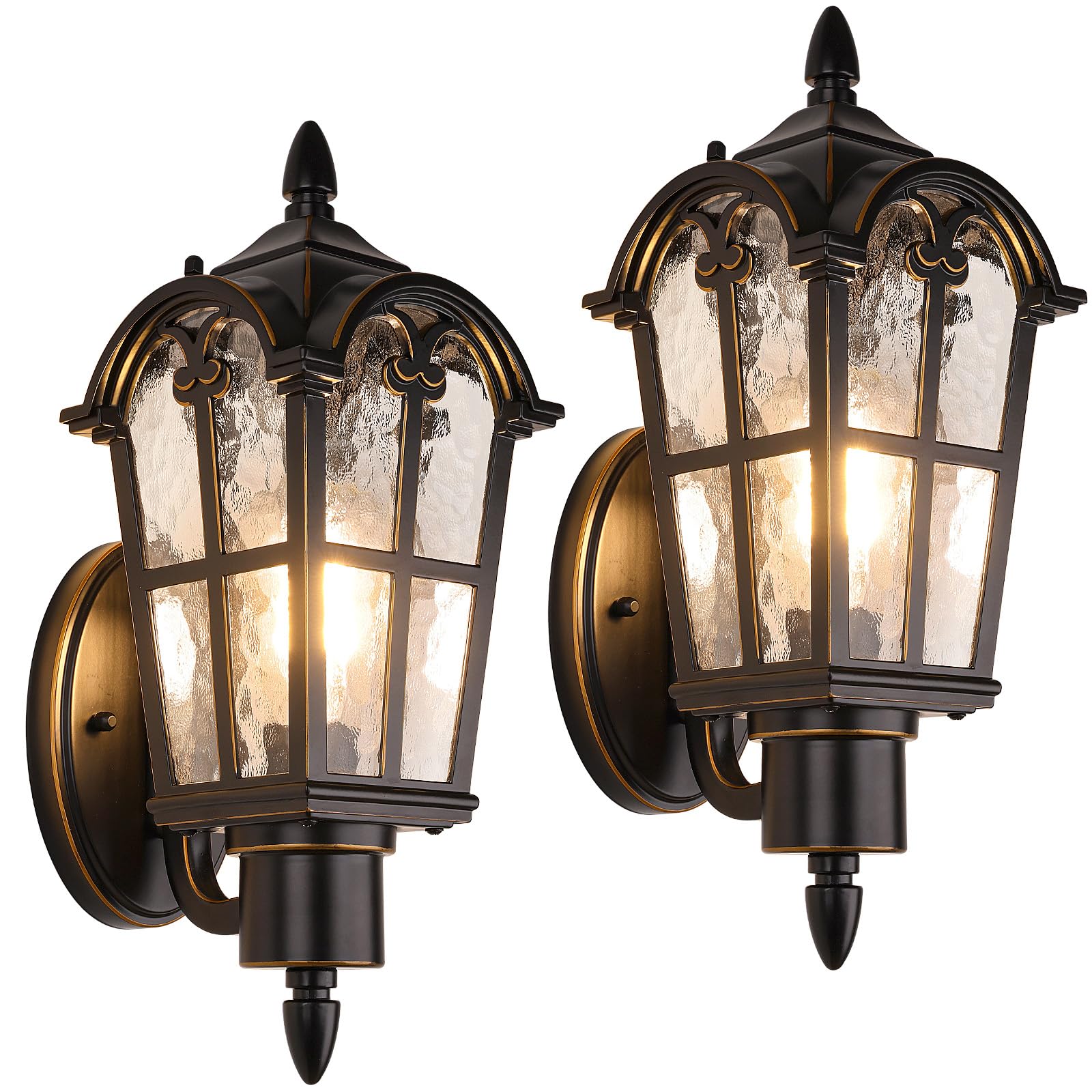 View 1 of 16’’ Large Outdoor Wall Light Fixtures, Exterior Wall Lantern Sconces