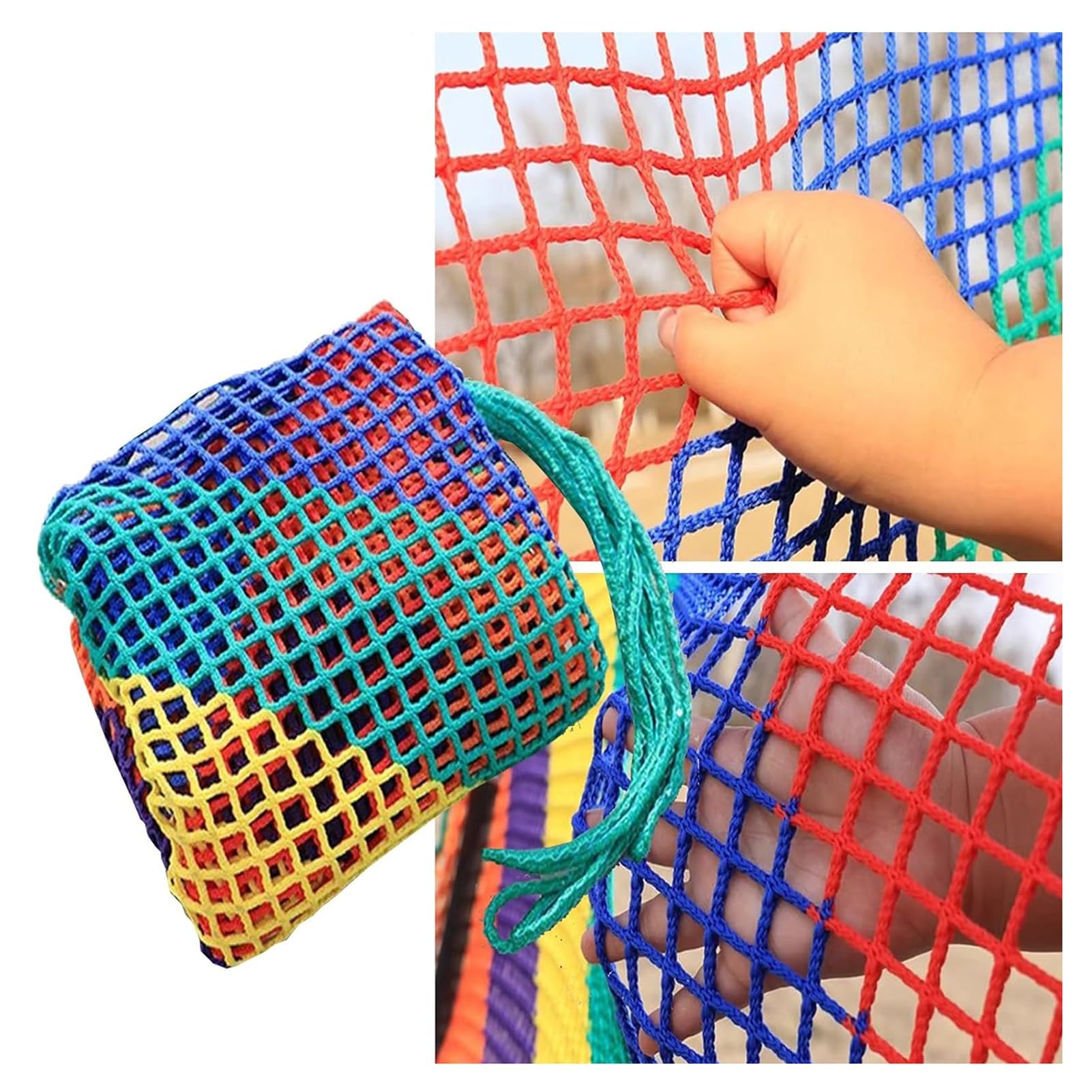 Filet de sécurité pour aire de jeux empêchant les chutes des enfants avec sa corde tressée