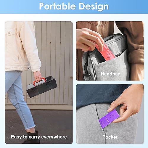 Miniatura 6 de ZRFMIB Organizador mensual de pastillas 2 veces al día, organizador de pastillas para 30 días con 32 pastilleros diarios y estuche de viaje, para