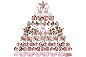 94 Pcs Christmas Rose Tree Ornaments kit - Rose Gold