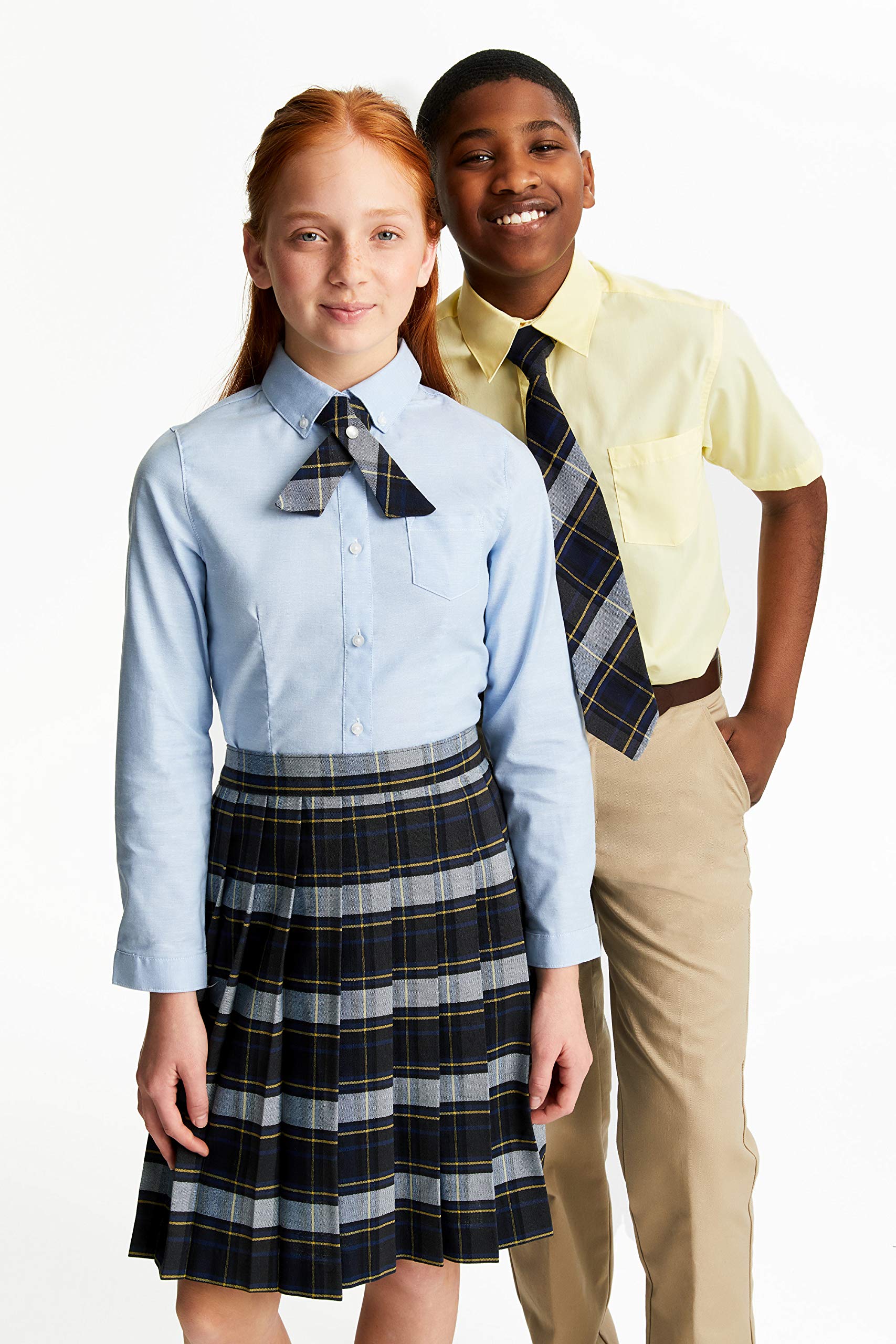French Toast SV9002P Falda de Uniforme Escolar, Cuadros Azules y Dorados, 42 para Niñas
