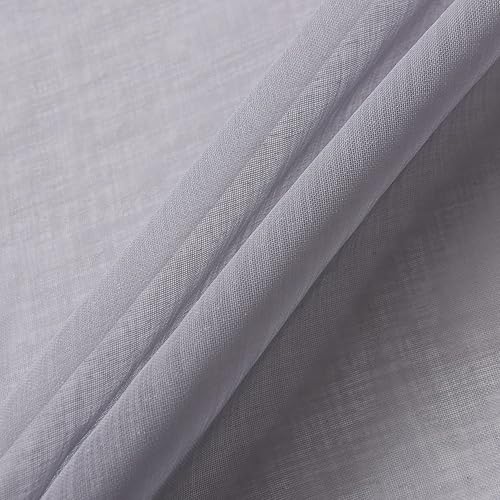 Miniatura 9 de Aquazolax - Cortinas de puerta francesas a rayas blancas transparentes para puertas de cristal de patio, ventanas