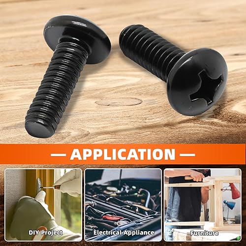 Miniatura 5 de Tornillos de máquina de cabeza panorámica de 14-20 x 12 pulgadas (12 a 2 pulgadas), rosca completa, Phillips Drive, acero inoxidable 304 18-8, óxido