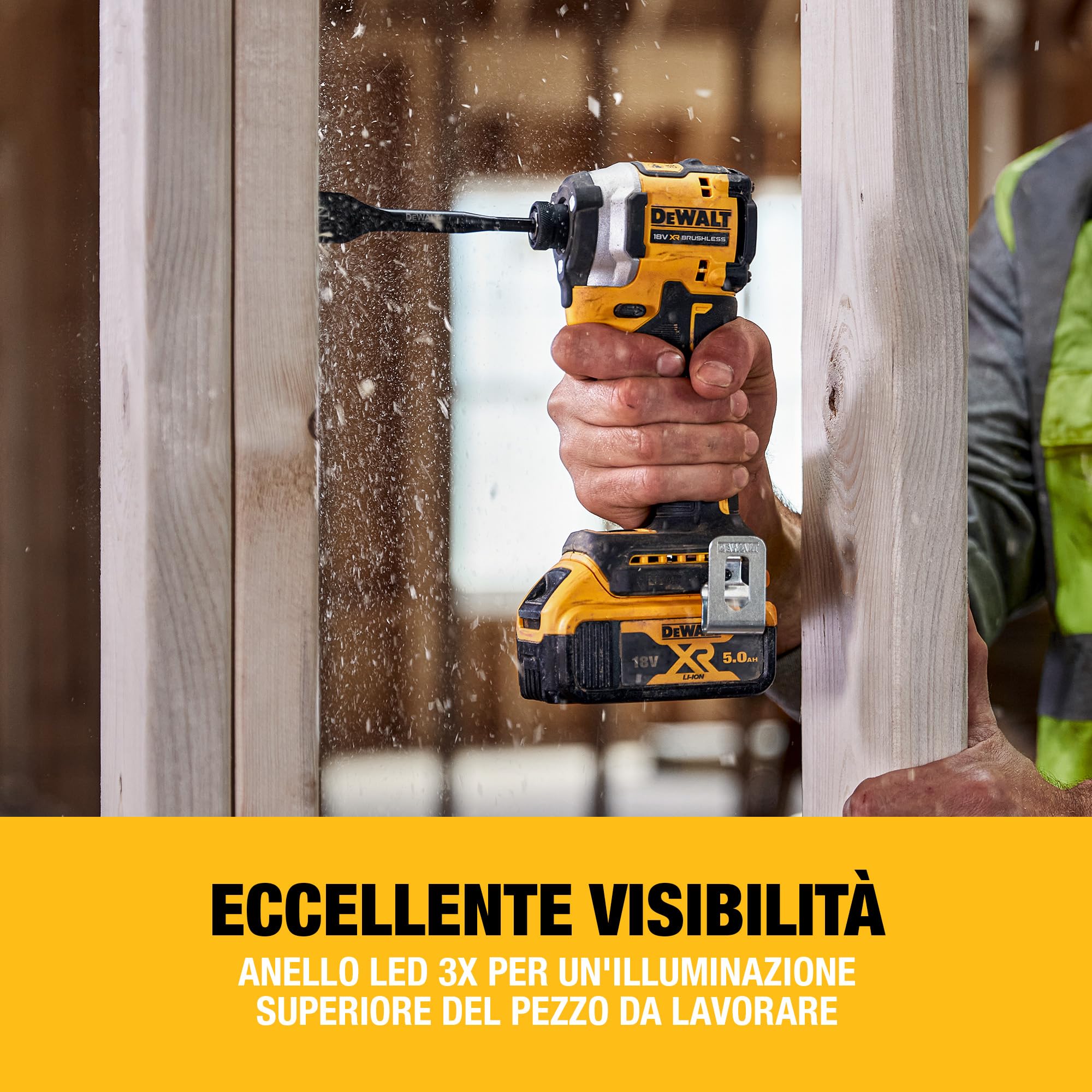DEWALT Avvitatore a Impulsi Compatto Senza Spazzole 18V XR, Unità Singola, DCF850N-XJ