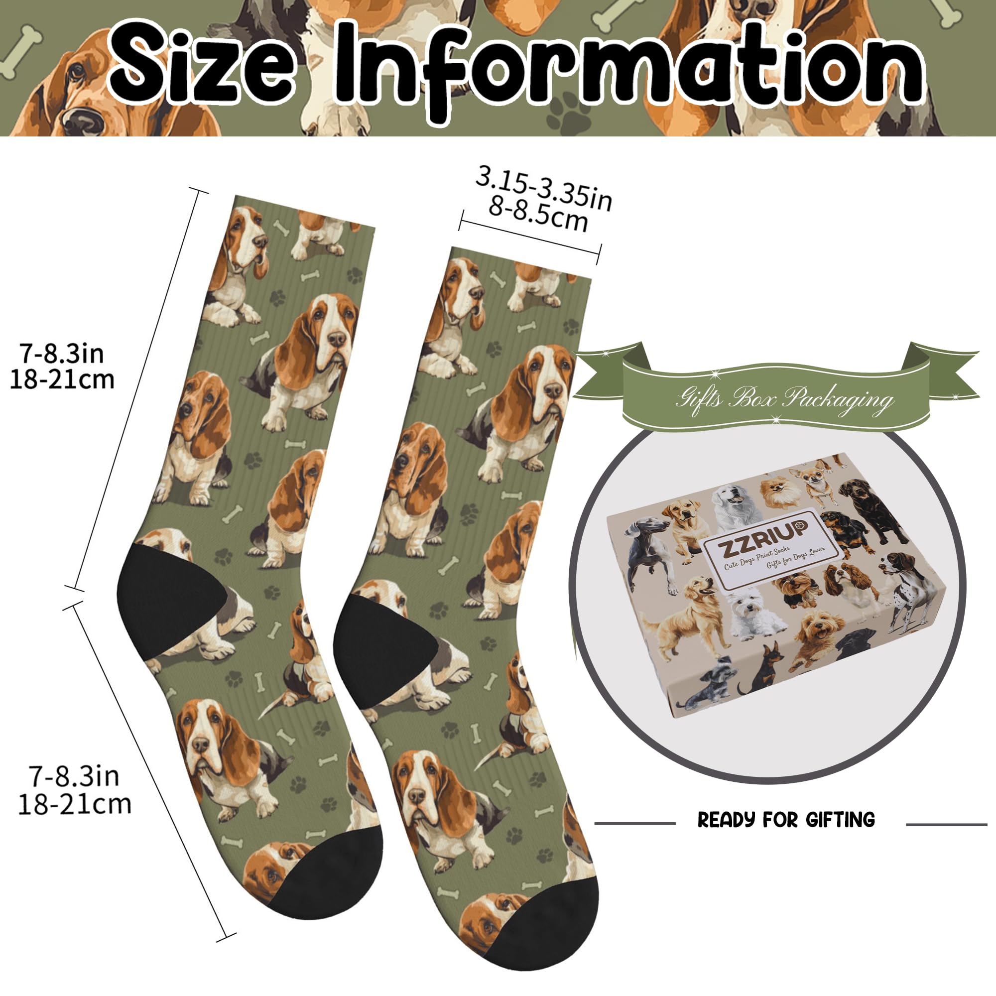 Dogs Socks for Women & Men, Novelty Gifts for Dog Lovers