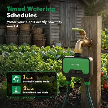 RESTMO Smart WiFi 2-Zone Sprinkler Timer, APP Control Timer