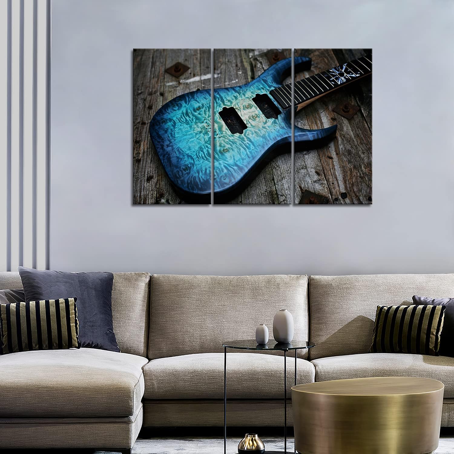 Guitar Wall Art Canvas for Music Room - Picture Print on Canvas for Studio Wall Decor - Gift