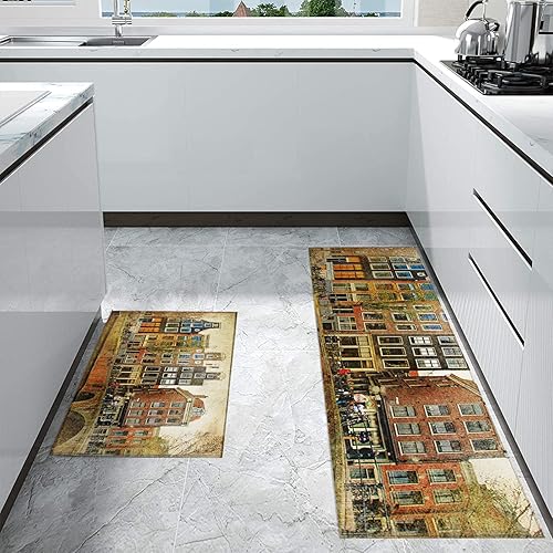 Miniatura 4 de Tapete de cocina, tapete de cocina vintage Amsterdam, tapete de cocina para piso, tapete antifatiga, tapete de cocina antideslizante y tapete de pie