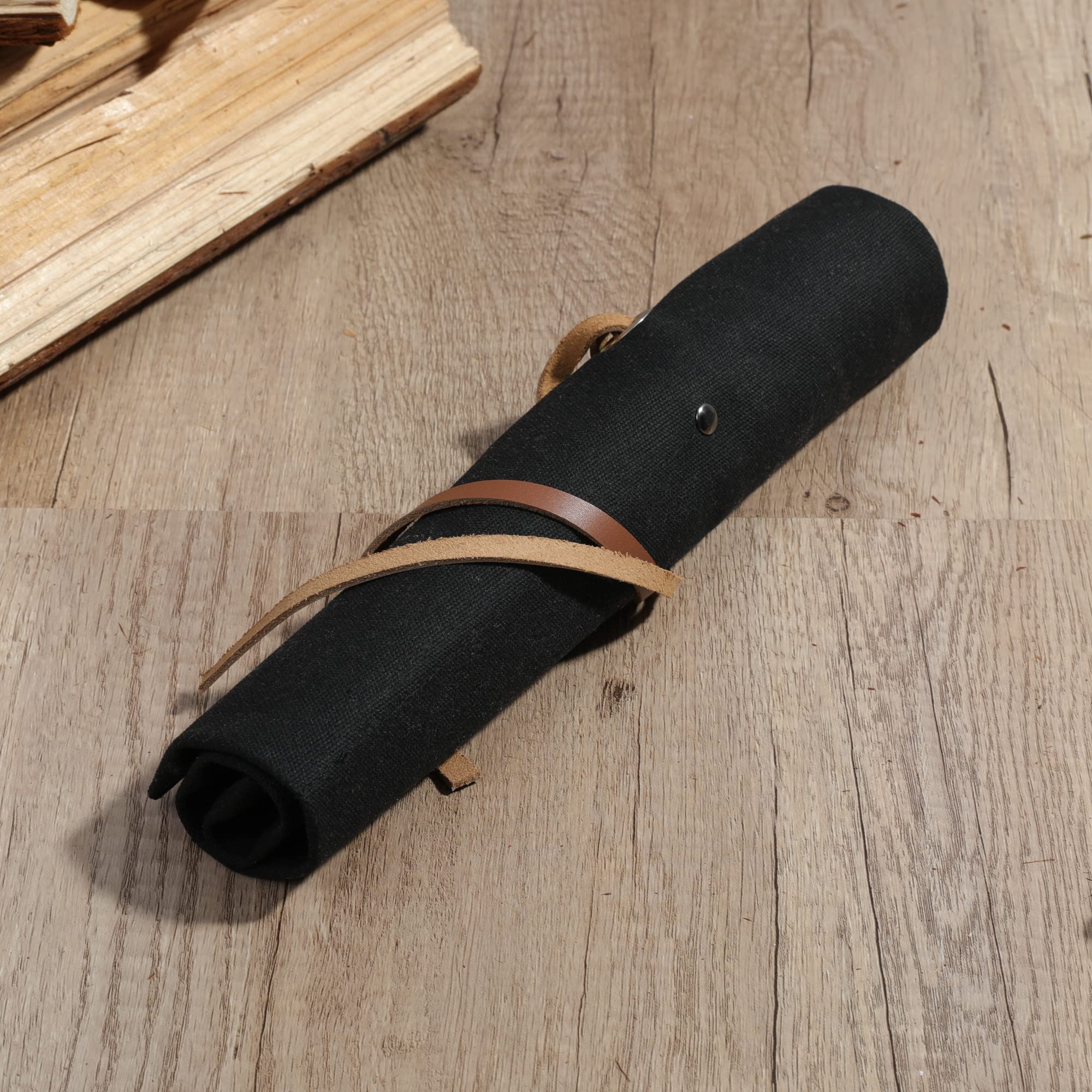 Bolsa De Herramientas Enrollable Resistente Con 2 Bolsas Des Negro | Envío Gratis