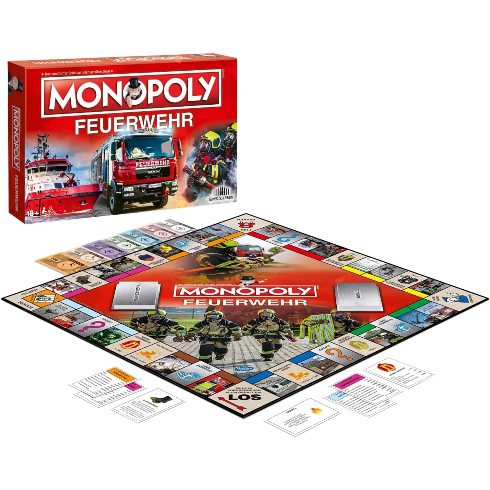 Café Viereck Monopoly Straż pożarna – gra towarzyska dla każdego strażaka, gra rodzinna dla dzieci i dorosłych