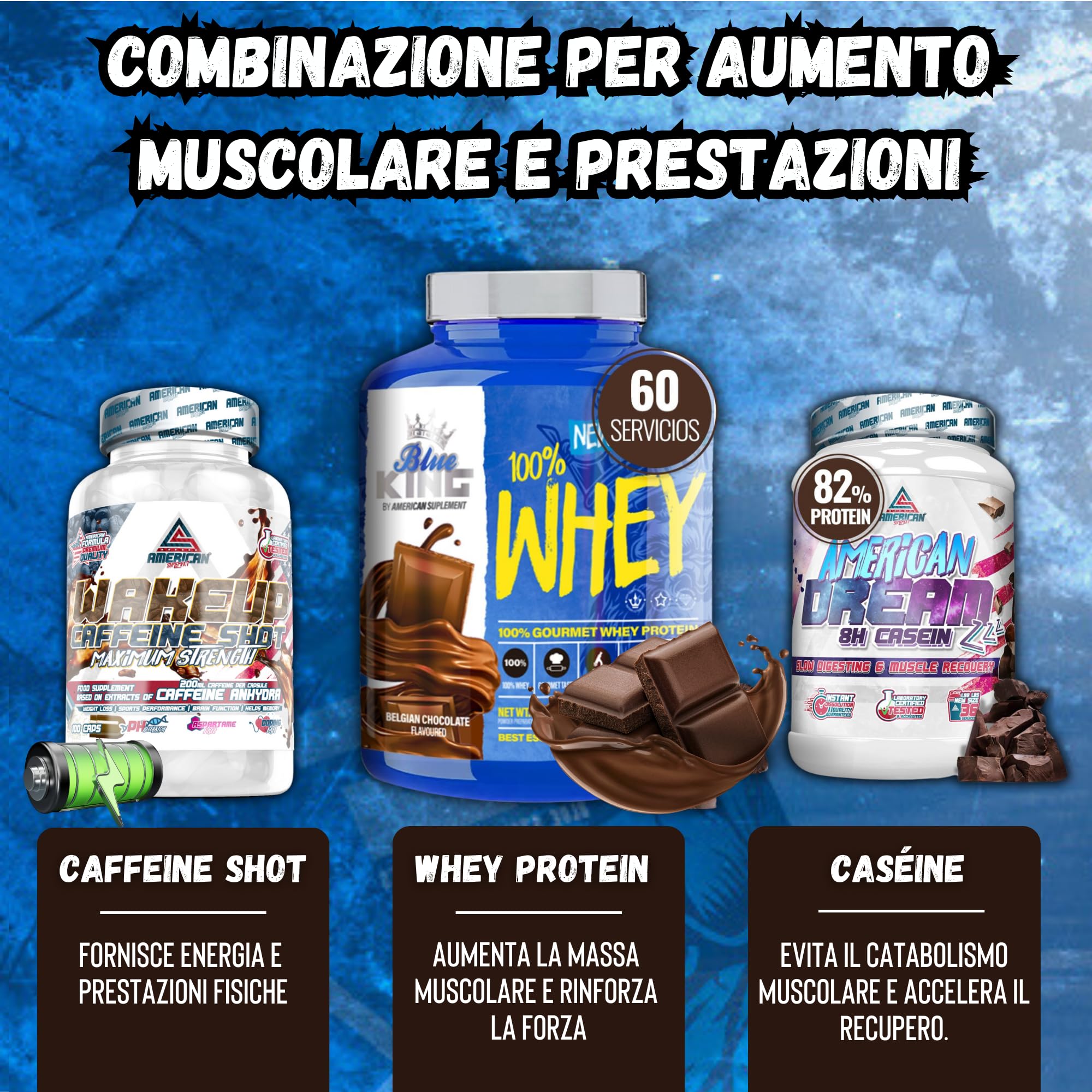 Whey Blueking Proteins | Białko na masę mięśniową | Whey Protein | Zawiera kreatynę | 1,8 kg | Zapobiega katabolizmowi | Moc Siła i wydajność | Czekolada