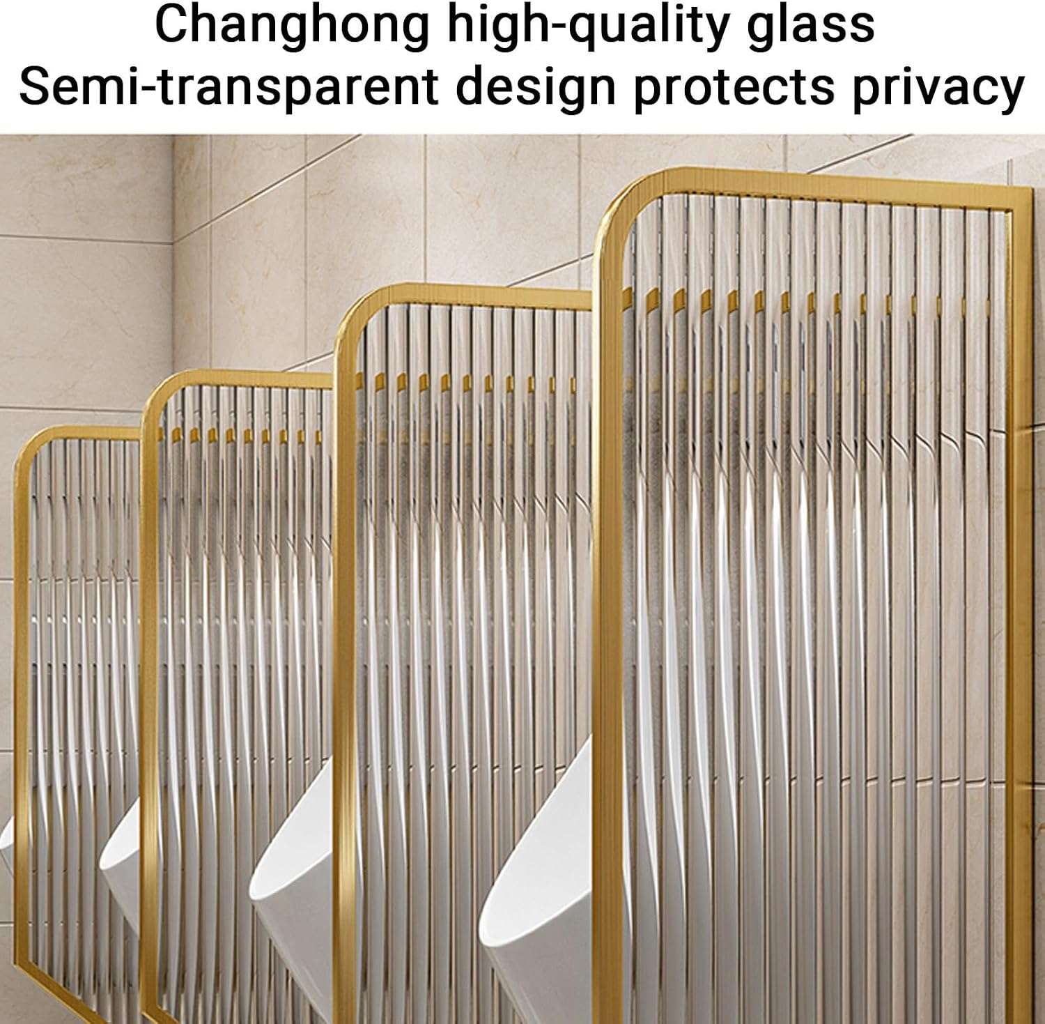 Wall-Mounted Men's UrinalBaffle Toilet Partition Divider for Bathrooms Silver Urinal Screen for Enhanced Privacy (1 Piece)