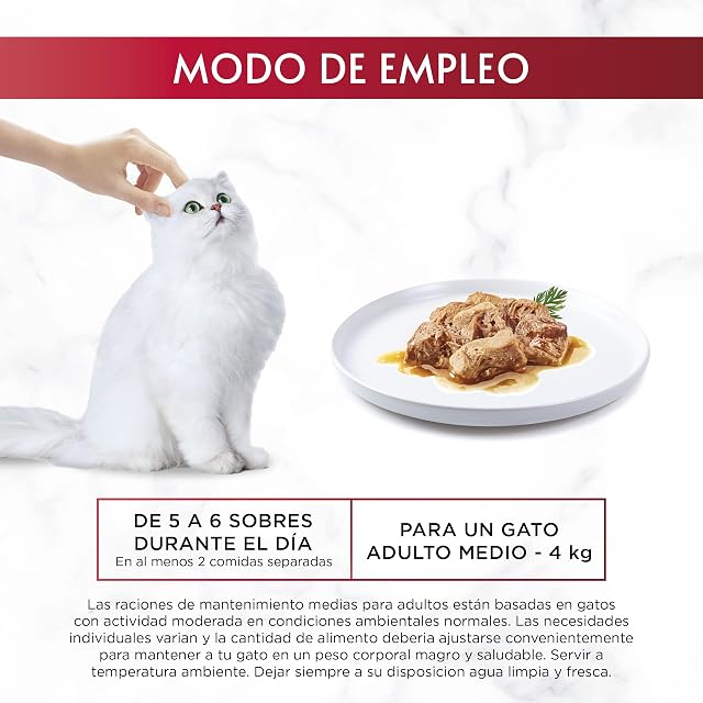Foto 8 de 8 de GOURMET Mon Petit, Comida Húmeda para Gato Adulto, Trocitos en Salsa, Surtido de Bacalao, Sardina, Salmón