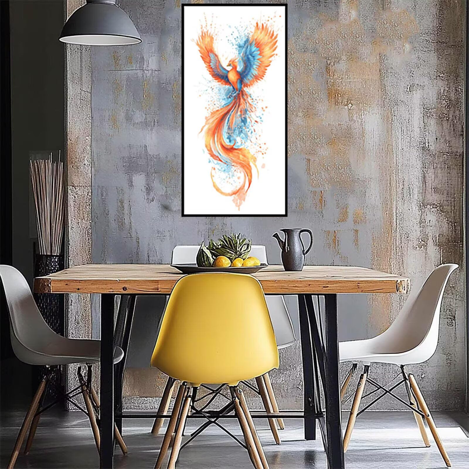 5D diamentowe malowanie feniks diamentowy zestaw do haftu krzyżykowego 200 x 100 cm, kreatywne hobby dorośli cyrkonie płótno malarstwo zwierzęce, diamentowy obraz, dekoracja ścienna prezent kobieta