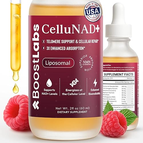 Suplemento liposomal NAD+ Gotas líquidas, alternativa NMN de alta potencia para energía celular, envejecimiento saludable y niebla cerebral, fórmula