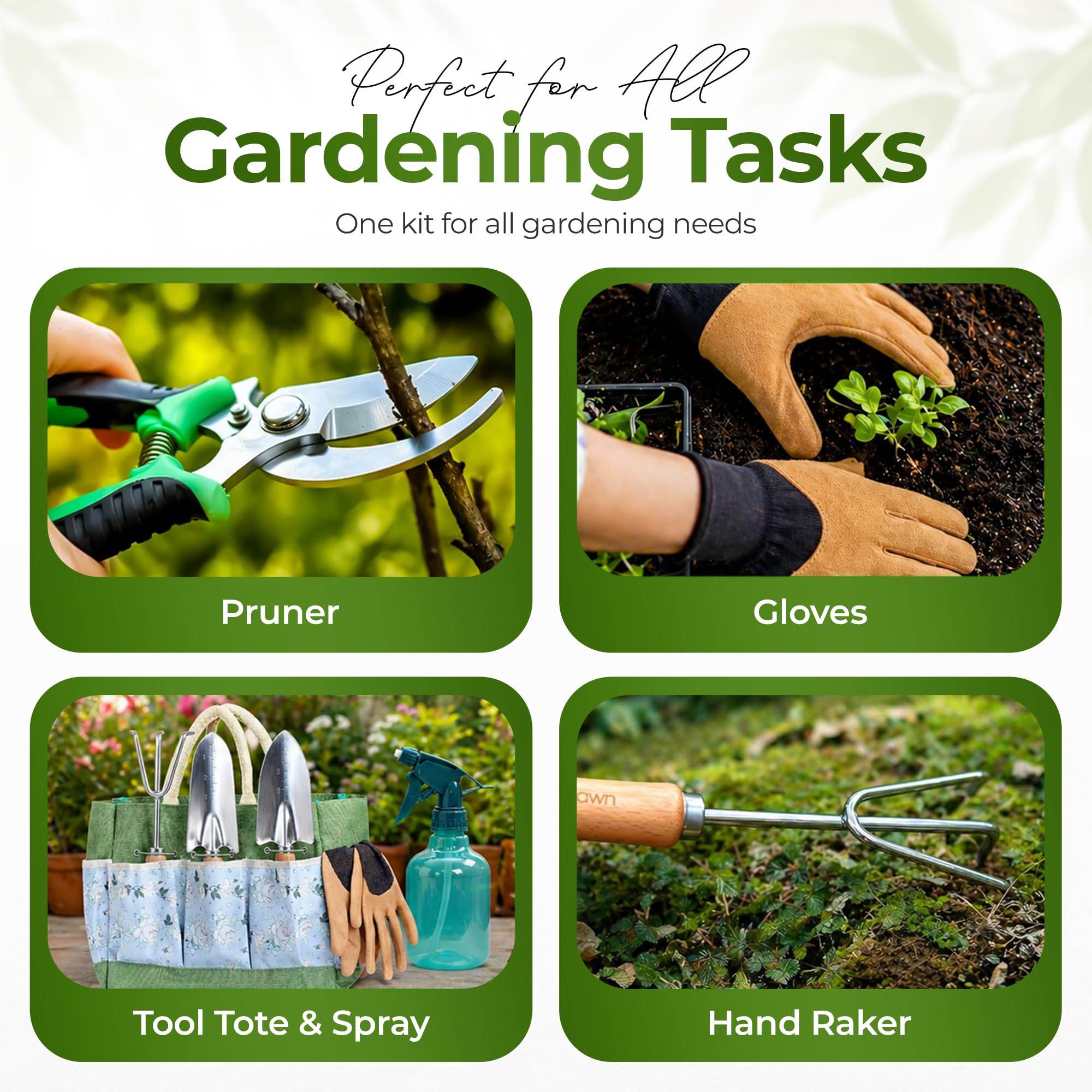 Juego de herramientas de jardinería (24 piezas)