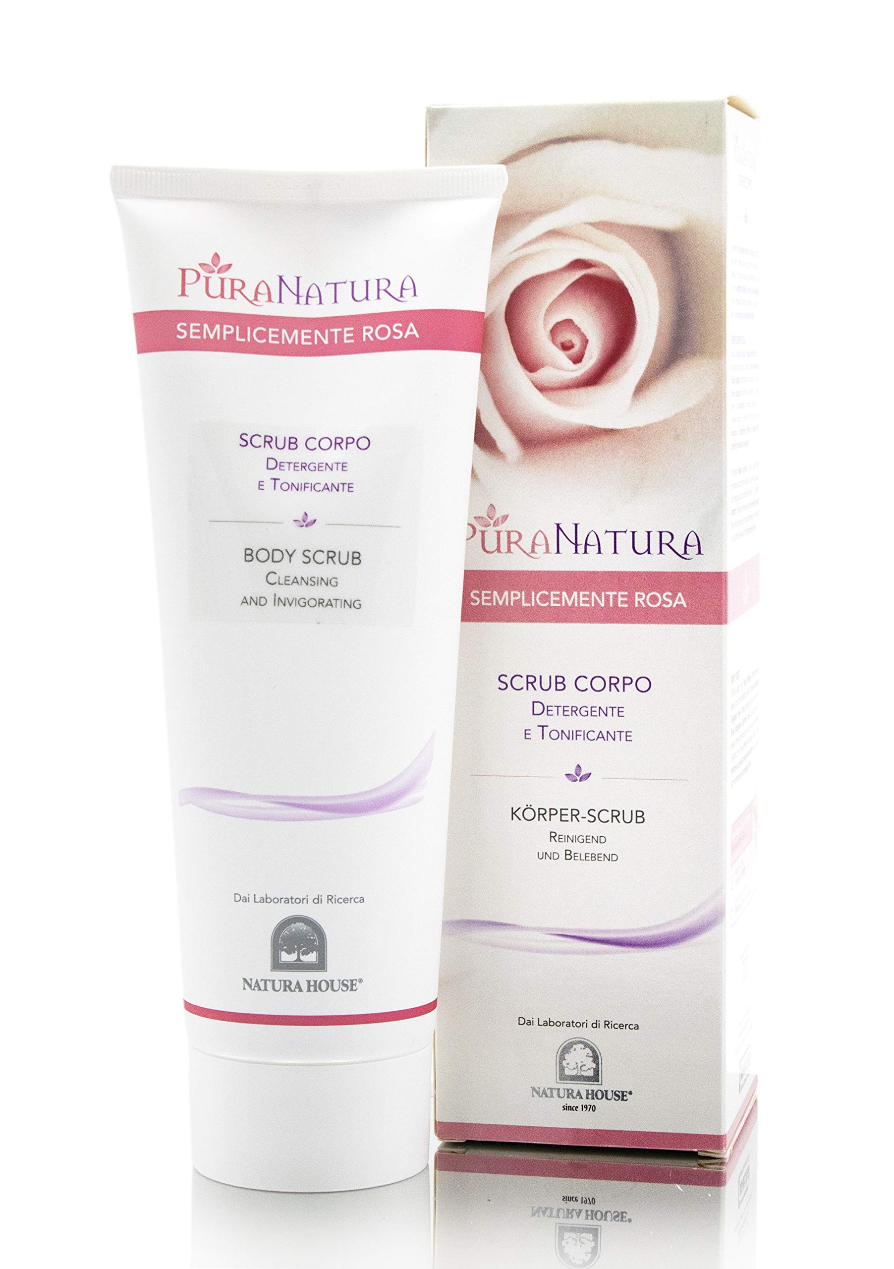 Puranatura Simply Rose - Scrub Corpo, Detergente, Tonificante, 250 Ml - 4