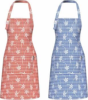 エプロン・三角巾 60s blue and red plaid apron 60s blue and red plaid apron