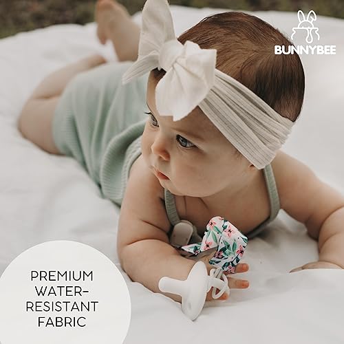 Miniatura 4 de BUNNYBEE Juego de pinzas para chupete neutro, paquete de 6 clips para chupete para niños y niñas, elegante y práctico mordedores para bebés, baby