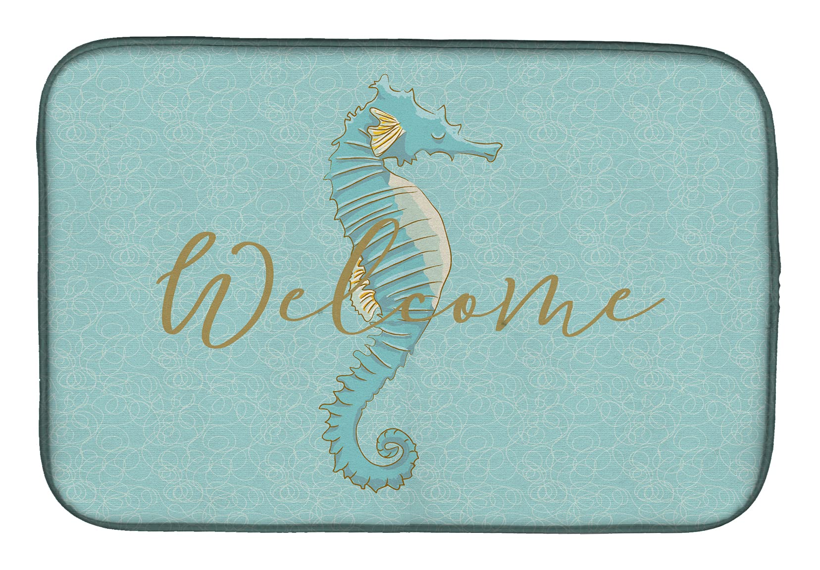 Tapis égouttoir Caroline's Treasures Seahorse Welcome design de qualité