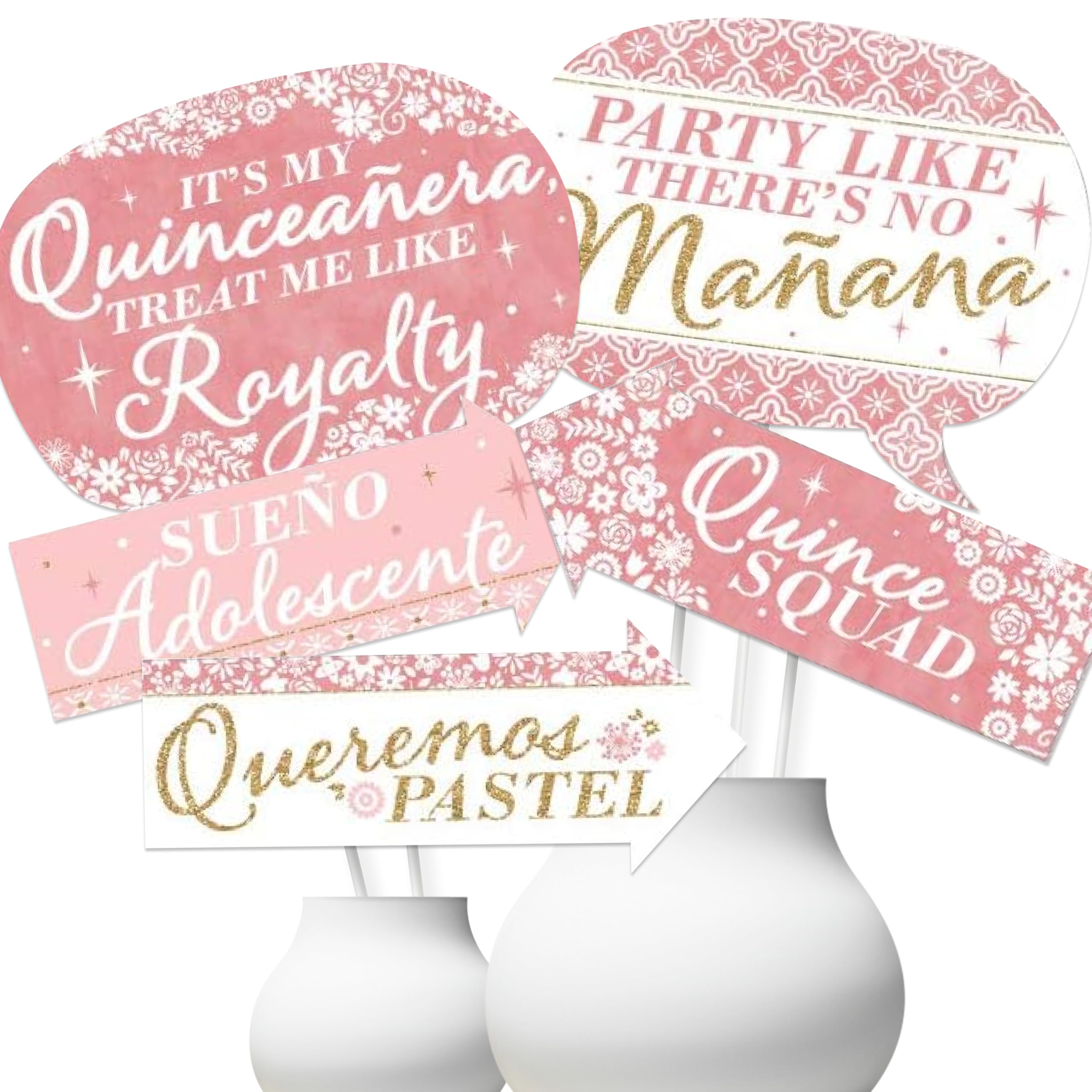 Big Dot of Happiness Funny Mis Quince Anos - Quinceanera Sweet 15 Birthday Party Photo Booth Props Kit - 10 Piece