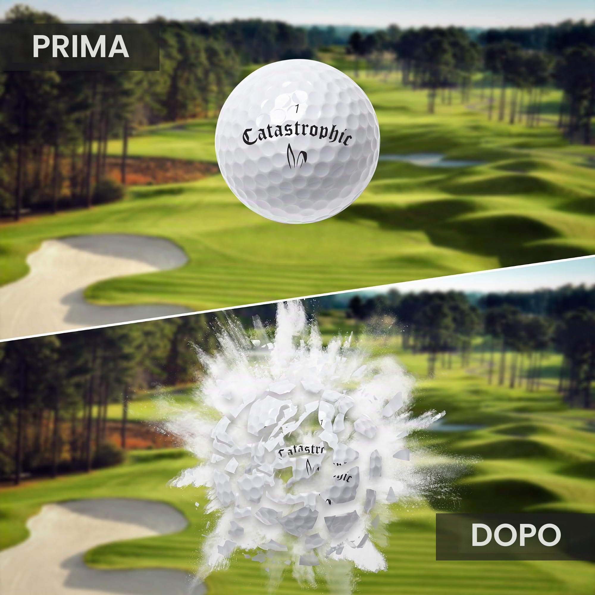 Shanker Golf - Palline da golf scherzo che si frantumano all'impatto - Divertente regalo scherzoso per golfisti (confezione da 3, novità)