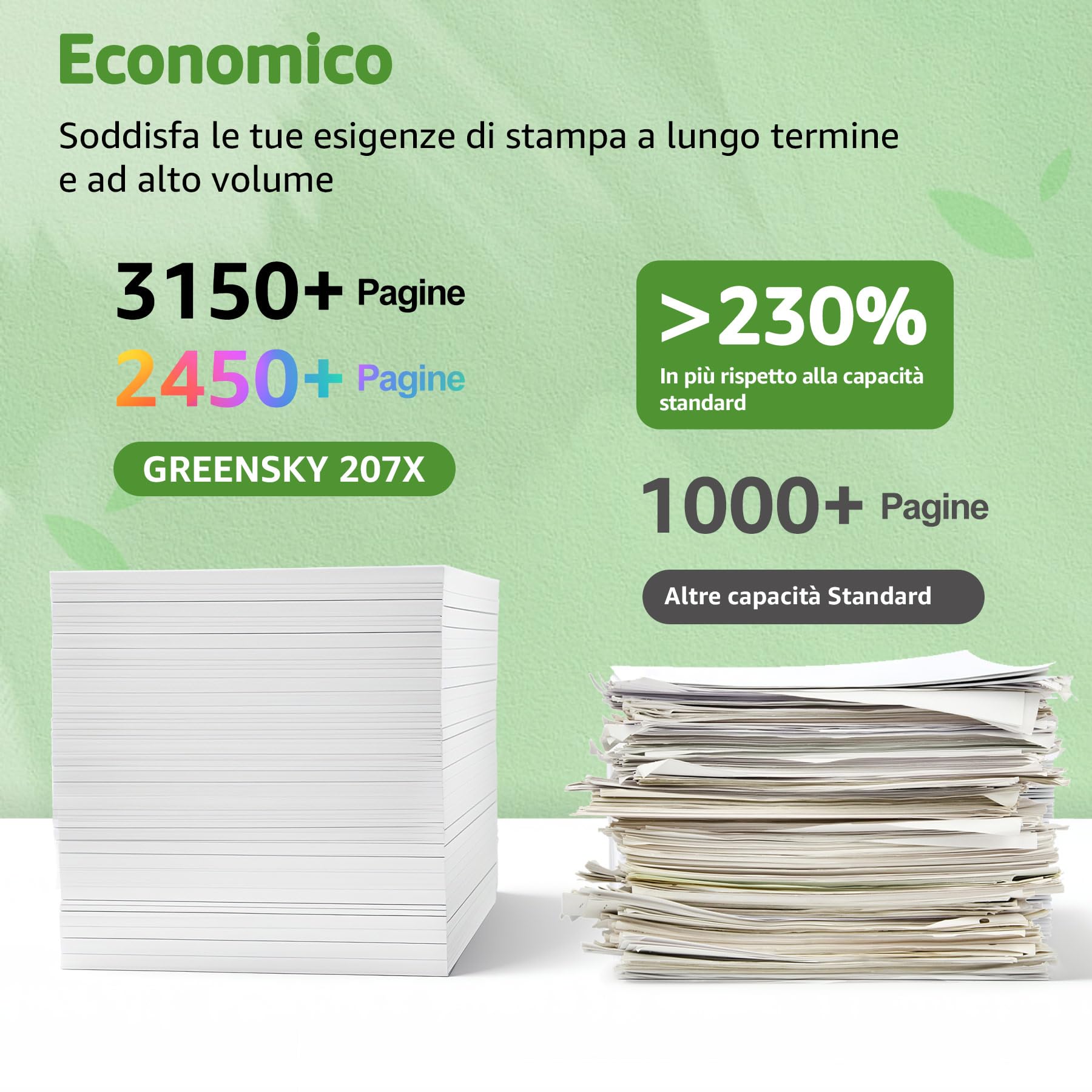 GREENSKY 207X con Chip Compatibile per HP 207X 207A Toner per HP Color Laserjet Pro MFP M283fdw M283fdn M255dw M255nw M282nw M283 M282 M255 Toner W2210X W2210A 207 X Nero Ciano Giallo Magenta