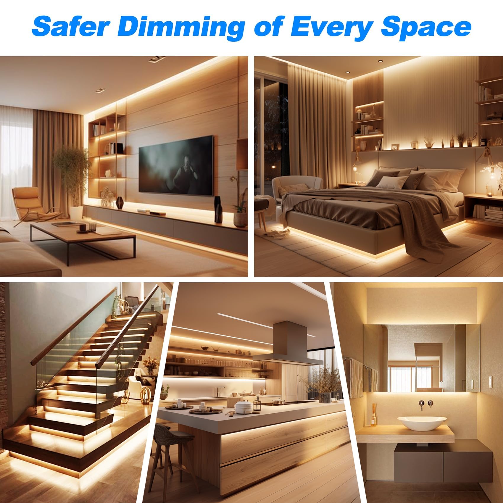 Triac ELV/MLV LED driver dimmerabile da 96 W, trasformatore LED Triac ELV/MLV compatibile con interruttori Lutron e Leviton, alimentatore LED dimmerabile per luci LED interne/esterne, certificato UL e