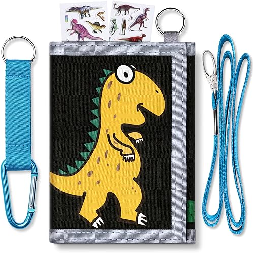 TOKXTIK Cartera para niños y niñas de 6 a 18 años triple pliegue carteras para niños y niñas con bolsillo para monedas y tarjeteros cartera para