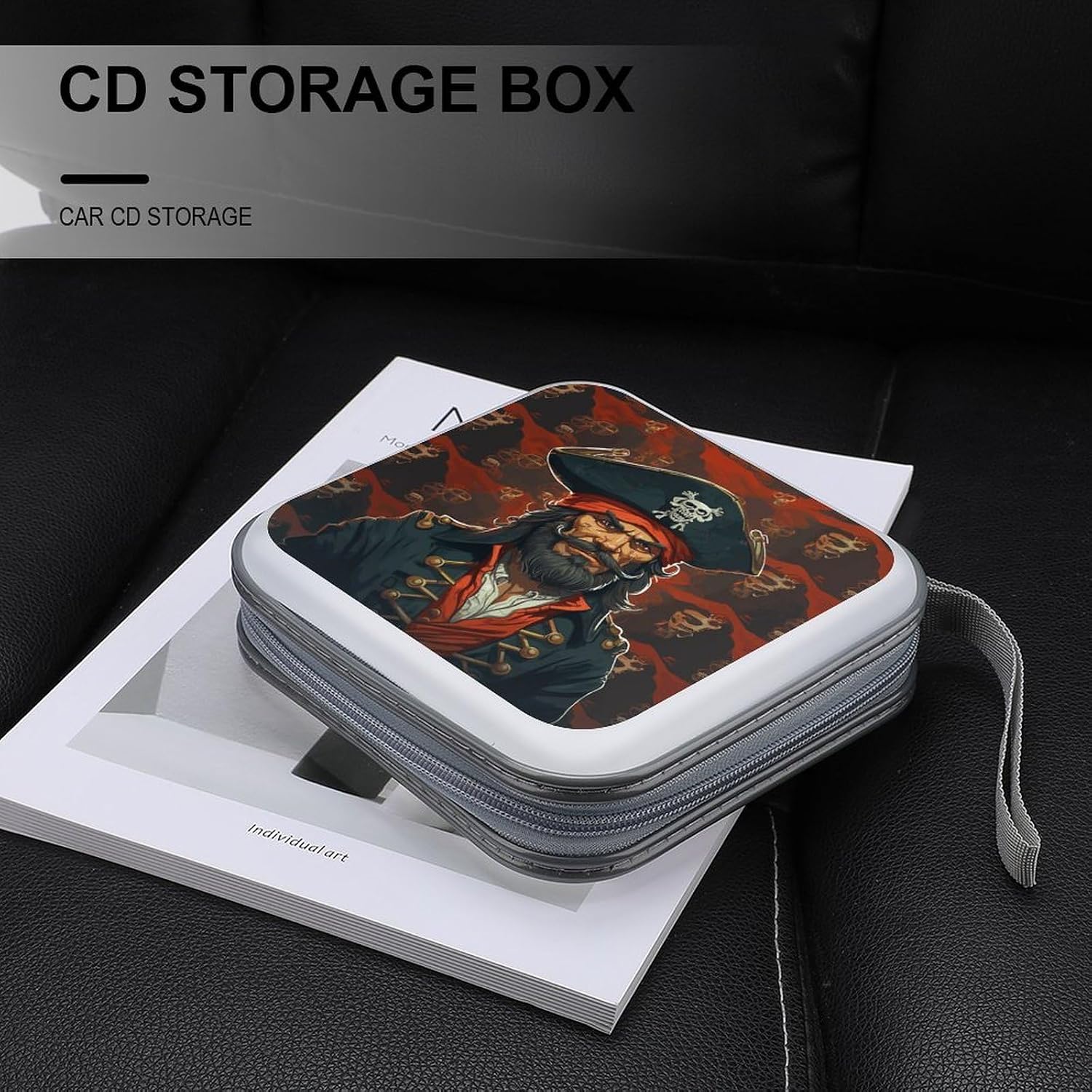 Pirate Captain DVD Case 40 Capacity Protective Storage Organizer Binder Booklet Album Portable Disc Wallet Car CD Disk Holder Hard Plastic CD Cases CD DVD Case Holder