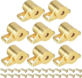 uxcell 8 Set Magnetic Cabinet Door Catch Zinc Alloy Magnet Cabinet Latch Closure Hardware for Kitchen Cupboard Closet Furniture Doors, Gold