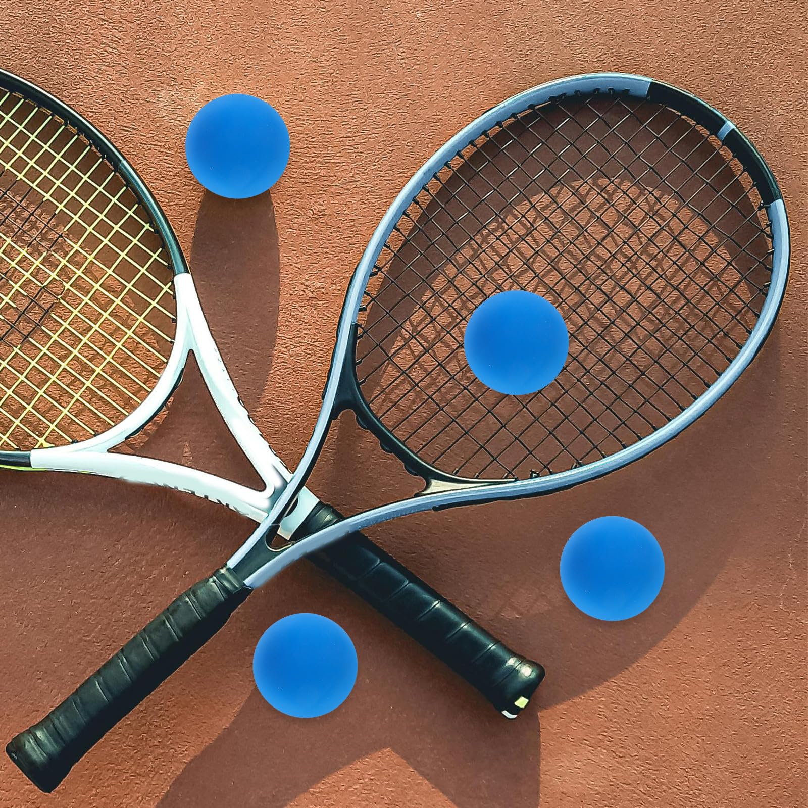 Healvian 6 Palline da Squash: Palline rimbalzanti in Gomma - Attrezzi per l'allenamento dello Squash, Pallamano di Reazione - Accessori per Racquetball per Sport da Campo, Nero