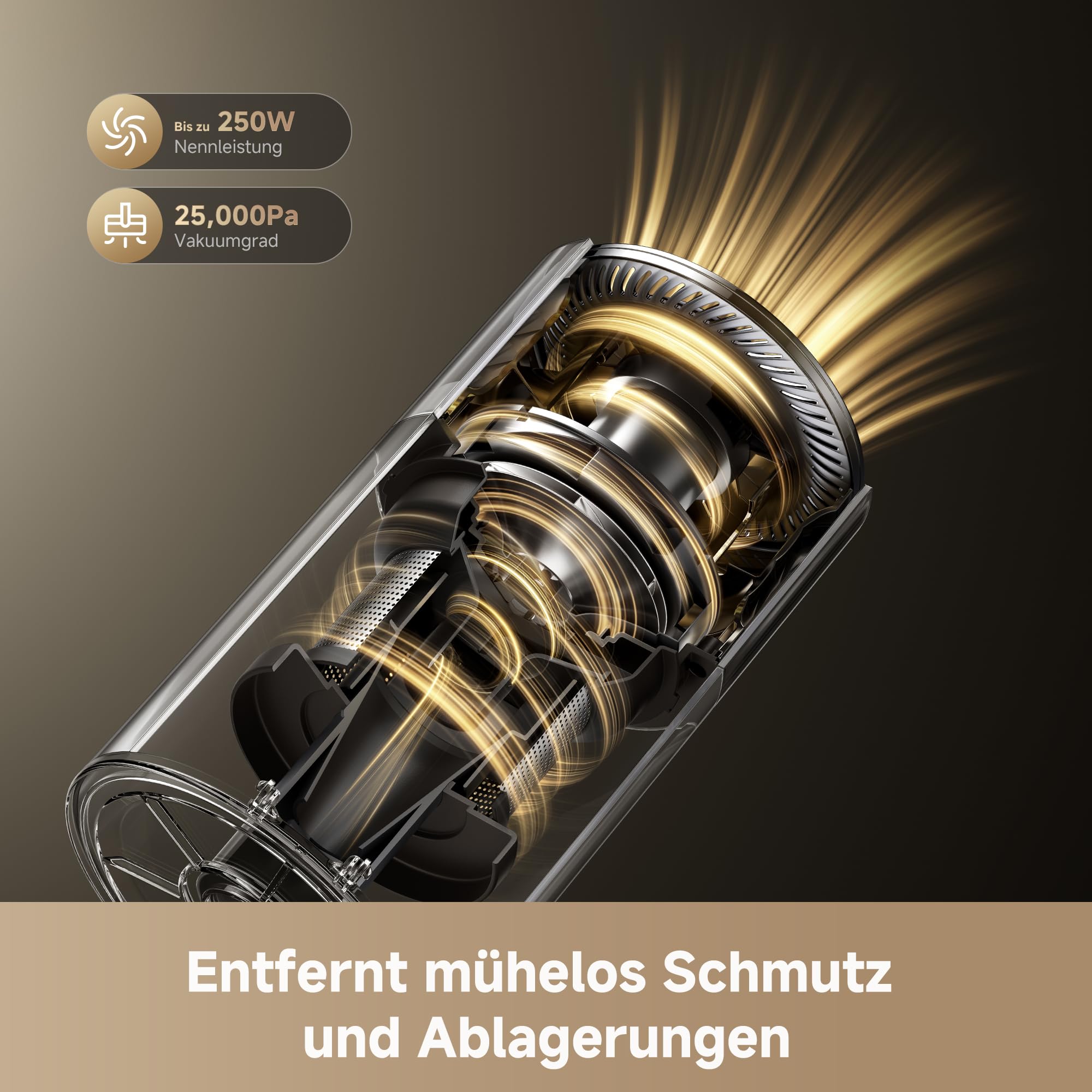 dreame R10s Lite-A Akku Staubsauger, 25 000Pa/75 AW Saugkraft, Klapprohr | LED-Bürste mit Anti-Verwicklung, Entleerung per Knopfdruck, LED-Display, bis zu 45 Min. Laufzeit, 99,9 % Filterleistung