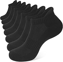 CLOSEMATE 7 Paar Sneaker Socken Herren Damen Kurze Gepolsterte Laufsocken Sportsocken aus Baumwolle Atmungsaktives Mesh Senkfußeinlage Fersen Schutz