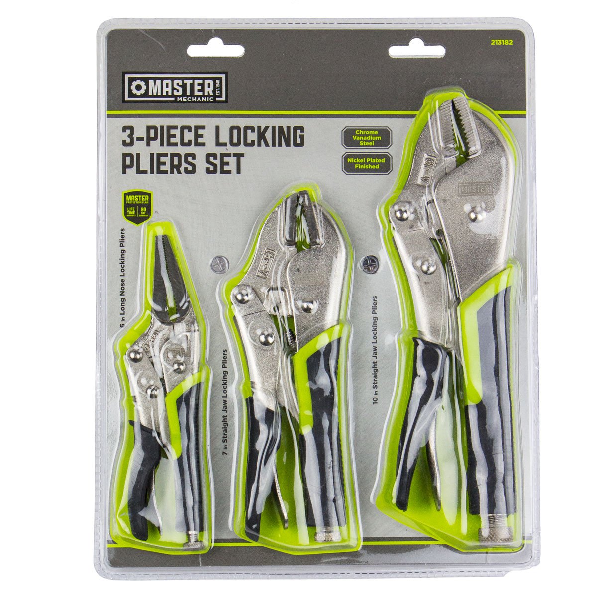 APEX TOOL GROUP-ASIA 213182 Master Mechanic 3 Piece Locking Plier Set