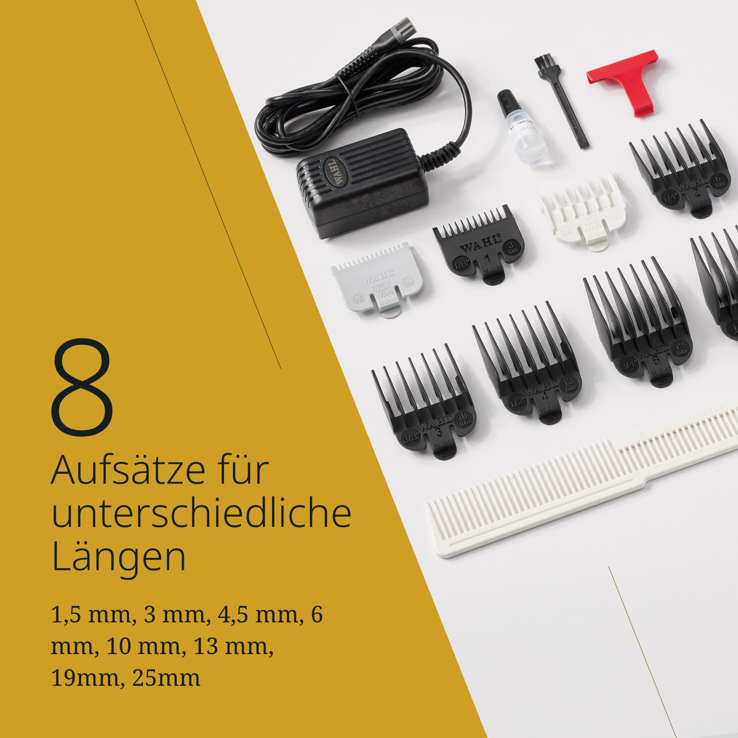 Wahl Cordless Magic Clip Haarschneidemaschine für Blending Rot