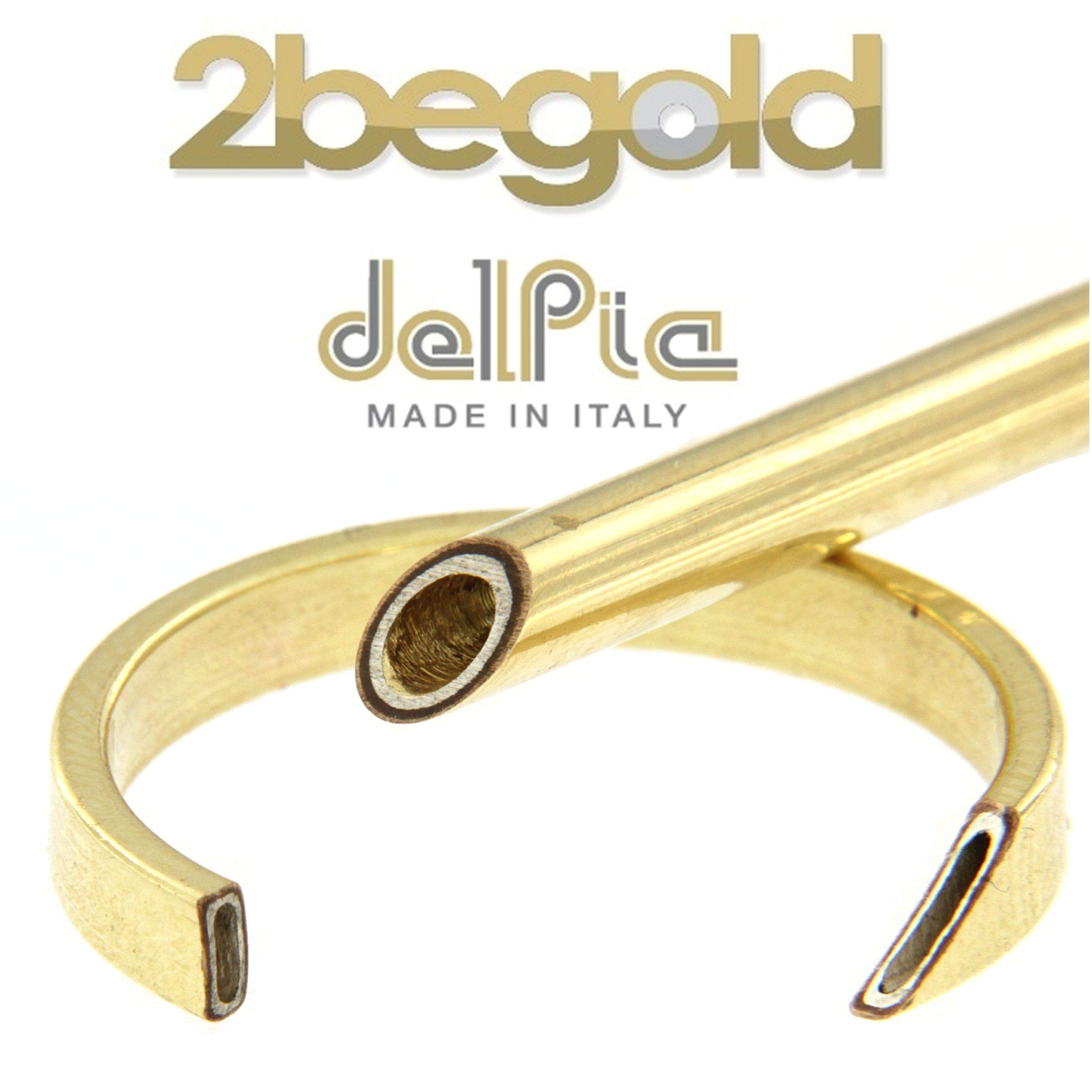 DelPia, Orecchino Modello Dea Aita Treccia in Oro 18 carati e Argento Sterling 925