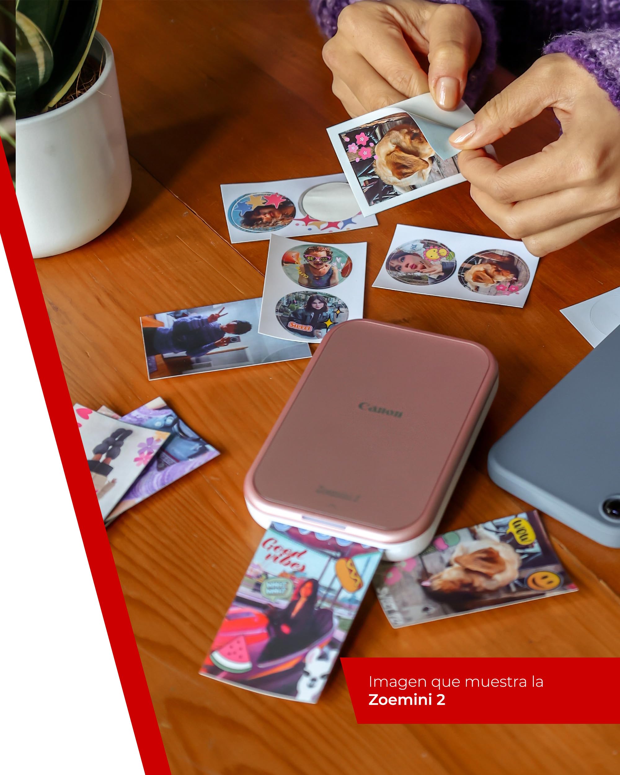 Canon Zoemini 2 Impresora Fotográfica Instantánea Compacta Bluetooth 5.0 USB-C Rosa