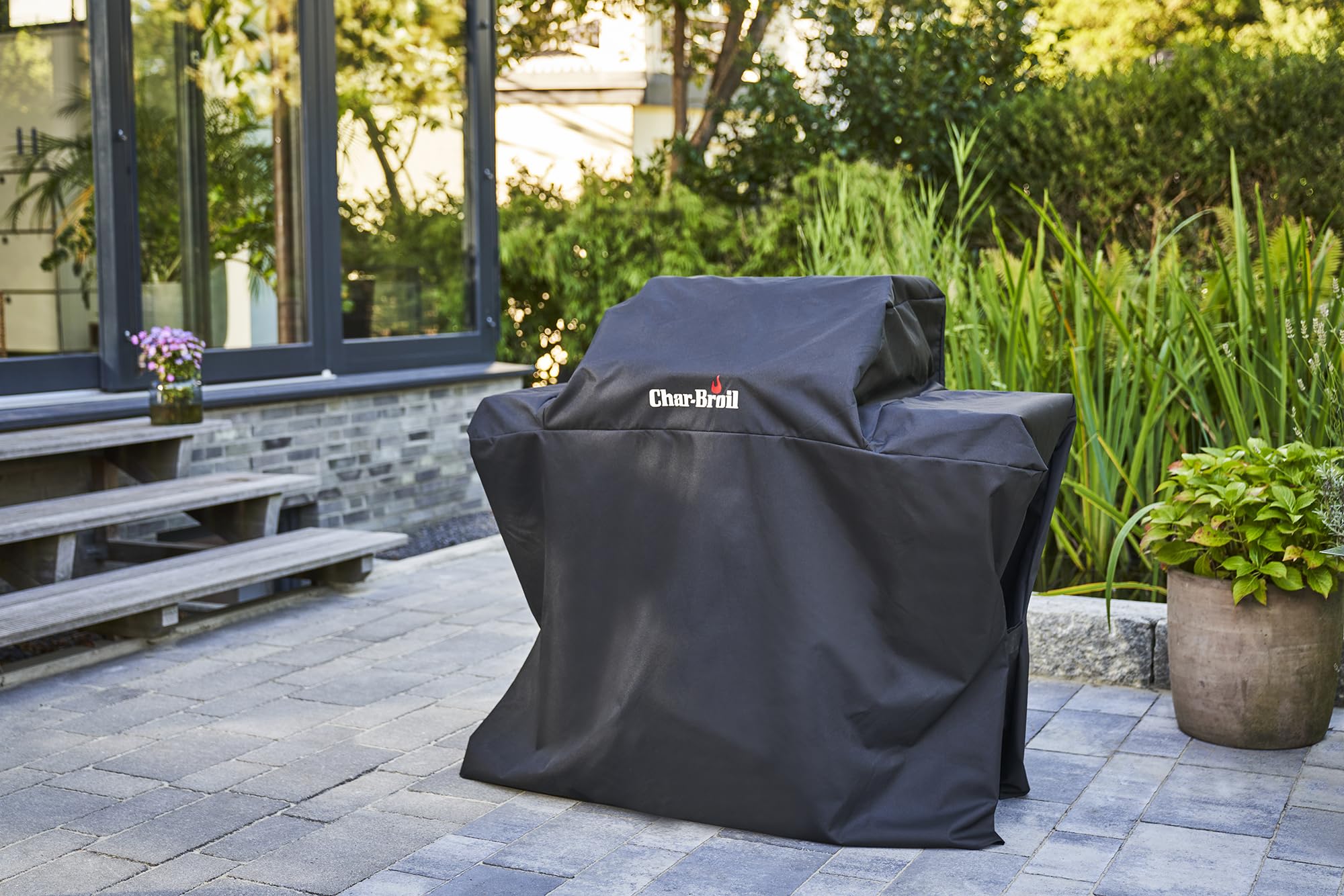 Char-Broil 140 004 - Copertura per Grill Barbecue a Gas Premium con 3 Fuochi, Nero