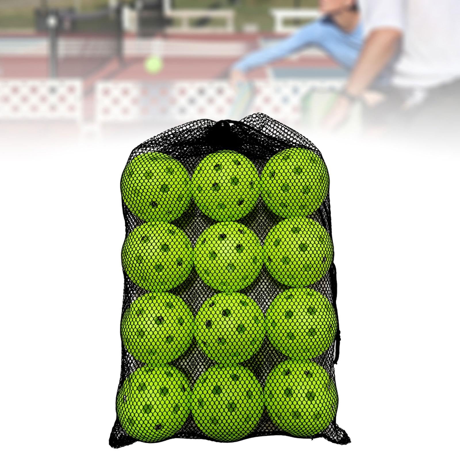 Palline da pickleball per allenamento e competizioni standard, 12 pezzi, per interni ed esterni, raccordi durevoli, livelli di abilità