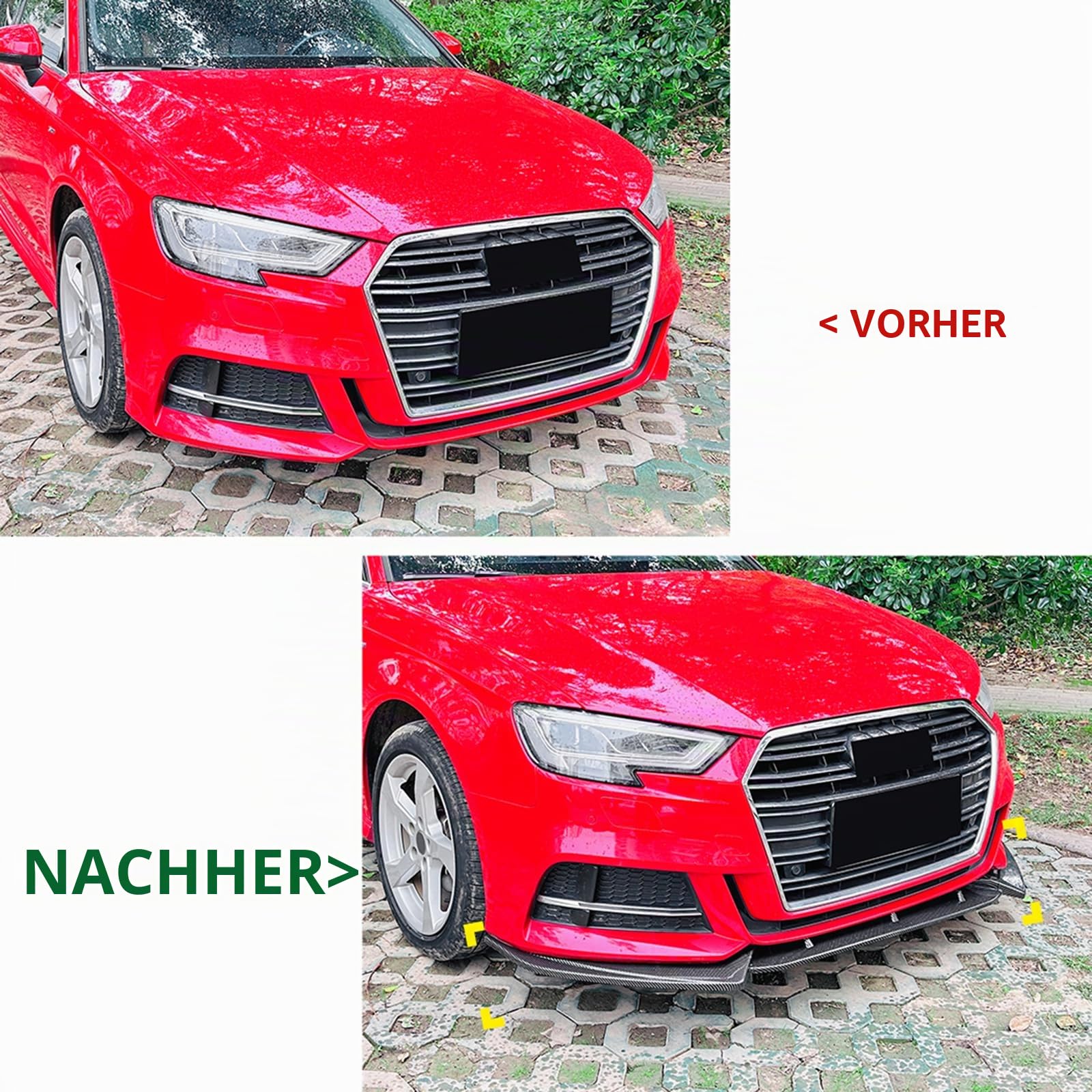 Auto Frontspoiler Lippe Splitter Für Audi A3 S3 8V Sline 2017-2020